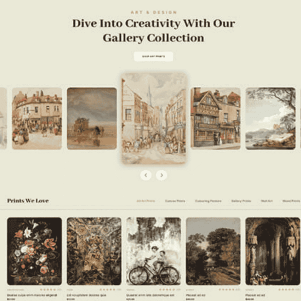 ArtSpace – Art Prints & Poster Store Website