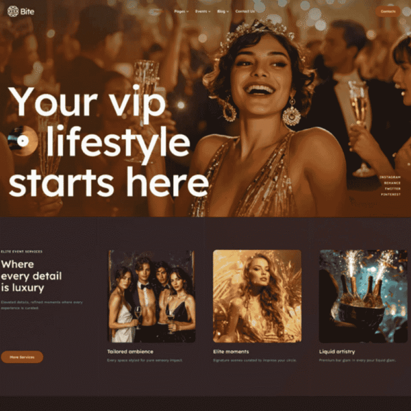 Bite – Elegant Catering & Event Planner Website