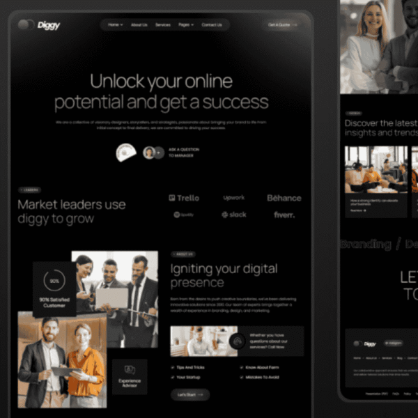 Faeb Store Diggy – Creative & Digital Agency Website