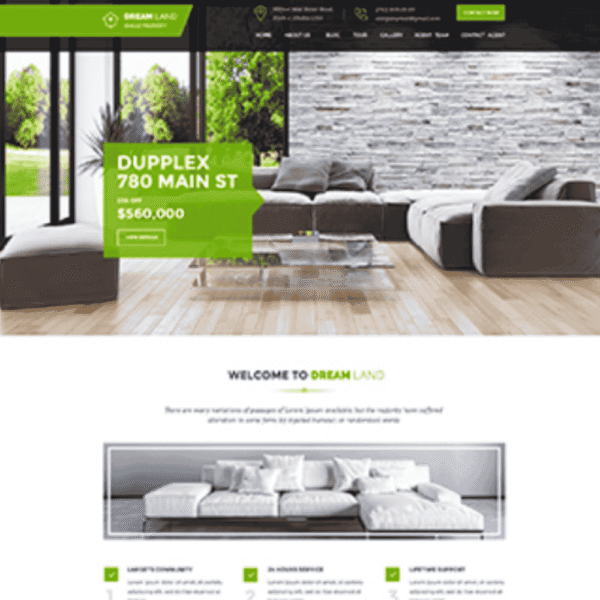 Faeb Store Dream Land – Single Property Real Estate Website