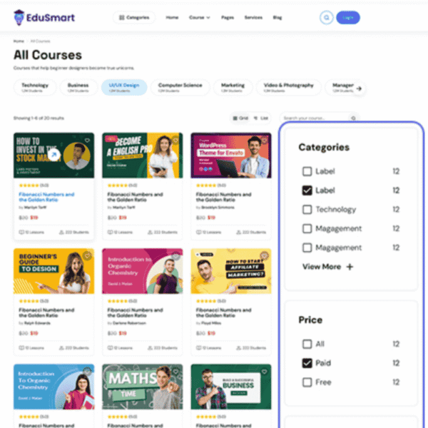 Faeb Store EduSmart – Online Courses & LMS Website