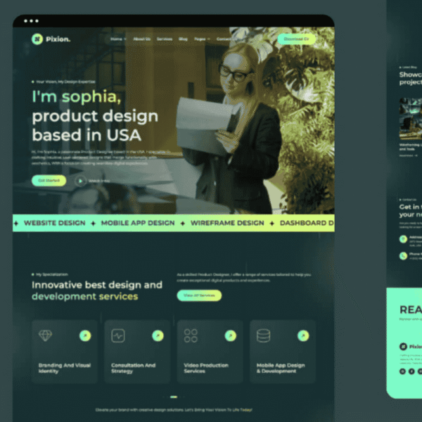 Pixion – Creative Portfolio Website